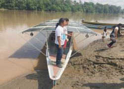 Et vogue la première pirogue solaire d'Amazonie