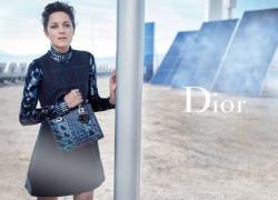 Marion Cotillard visite une centrale solaire thermodynamique en Californie pour une pub de Dior